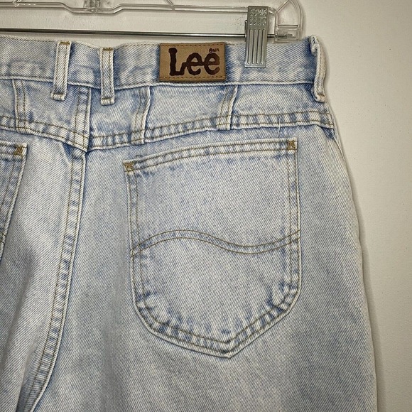 Vintage Lee Jeans Size 14 Long Relaxed Riders Tapered Light Blue 80s Mad… - Picture 6 of 9